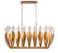 Arabela Lighting - 85130-7 - Seven Light Linear Chandelier - Callista - Antique Gold Leaf