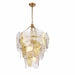 Arabela Lighting - 85207-9 - Nine Light Chandelier - Strata - Lacquered Gold