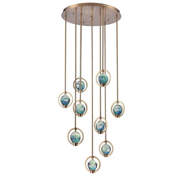 Arabela Lighting - 85401-9 - LED Pendant - Utopia - Lacquered Gold
