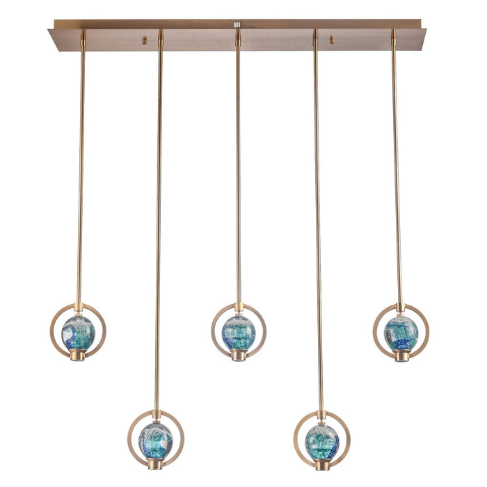 Arabela Lighting - 85404-5 - LED Pendant - Utopia - Lacquered Gold