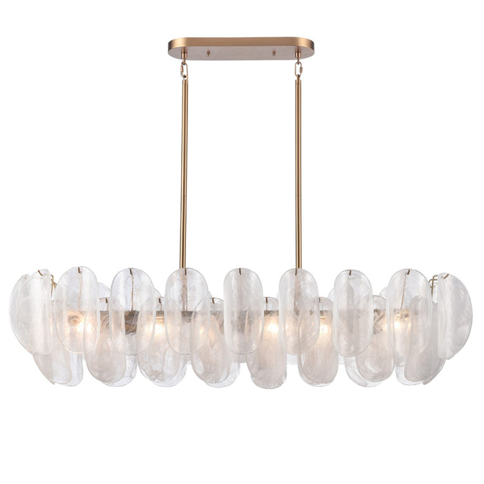 Arabela Lighting - 85413-6 - Six Light Linear Chandelier - Chateau - Satin Brass