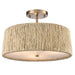 Arabela Lighting - 85437-3 - Three Light Semi Flush Mount - Cabana - Lacquered Gold