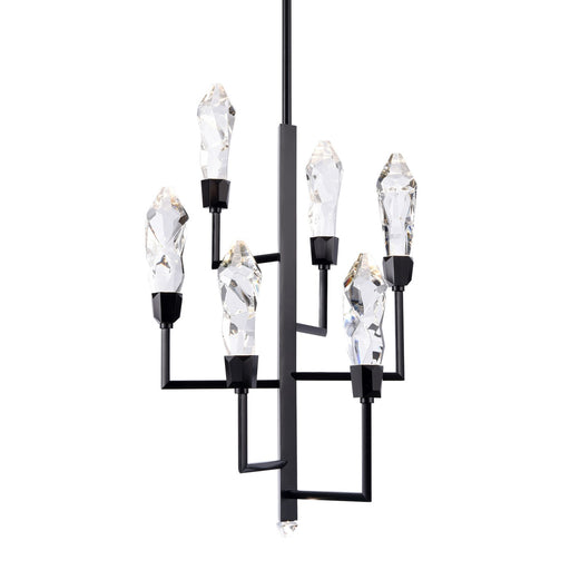 Angelus LED Chandelier Satin Brushed Black