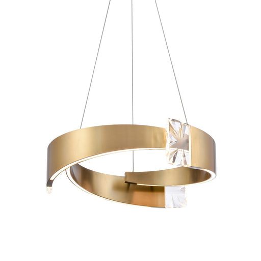 Arcus LED Chandelier Aged Brass