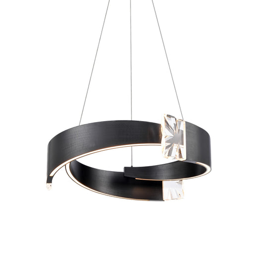 Arcus LED Chandelier Satin Brushed Black
