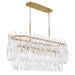 Metropolitan - N3127-732 - Eight Light Linear Chandelier - Glassara - Legacy Brass
