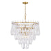 Metropolitan - N3128-732 - Ten Light Pendant - Glassara - Legacy Brass