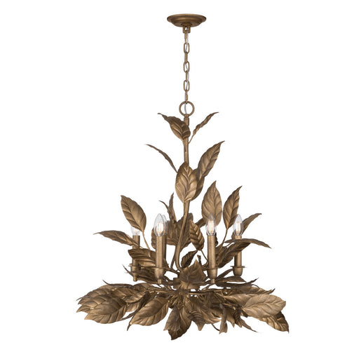 Seraphine Six Light Chandelier Weathered Gold