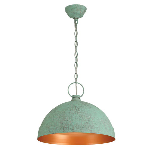 Lincoln One Light Pendant Green Patina
