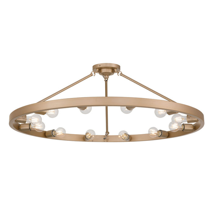 Golden - 1019-12SF FRG - 12 Light Semi-Flush Mount - Castile - French Gold