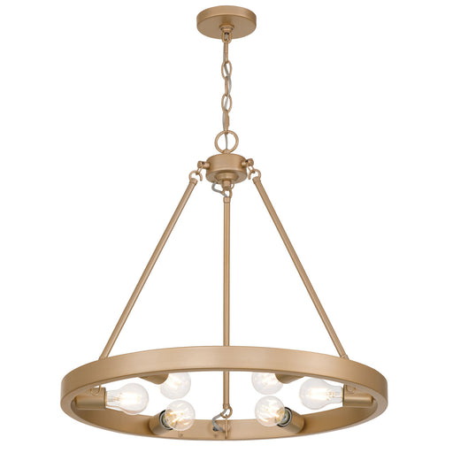 Golden - 1019-6 FRG - Six Light Chandelier - Castile - French Gold