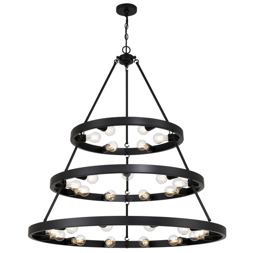 Golden - 1019-6-9-12 BLK - 27 Light Chandelier - Castile - Matte Black