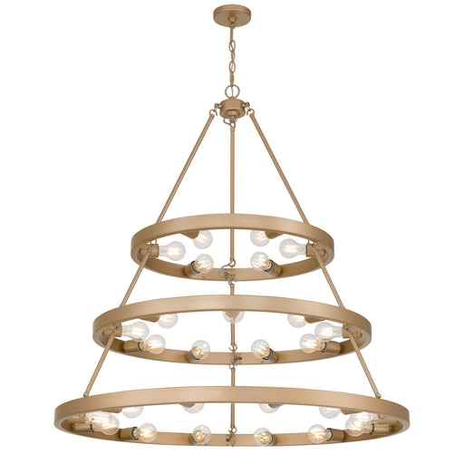Golden - 1019-6-9-12 FRG - 27 Light Chandelier - Castile - French Gold