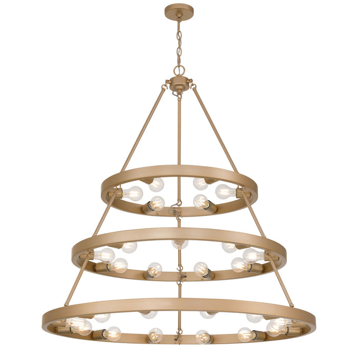 Golden - 1019-6-9-12 FRG - 27 Light Chandelier - Castile - French Gold
