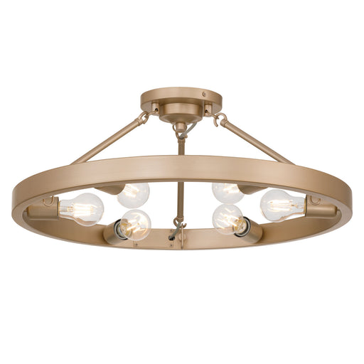 Golden - 1019-6SF FRG - Six Light Semi-Flush Mount - Castile - French Gold