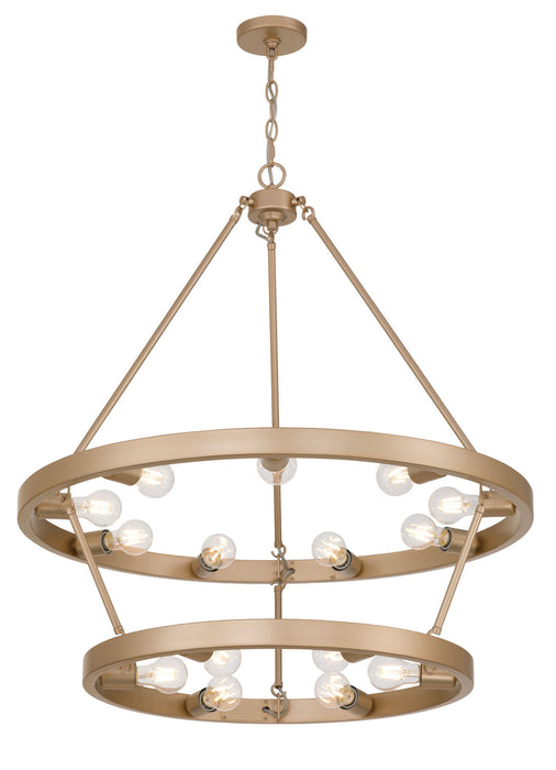 Golden - 1019-96 FRG - 15 Light Chandelier - Castile - French Gold