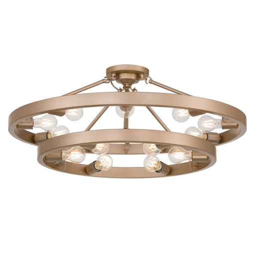 Golden - 1019-96SF FRG - 15 Light Semi-Flush Mount - Castile - French Gold