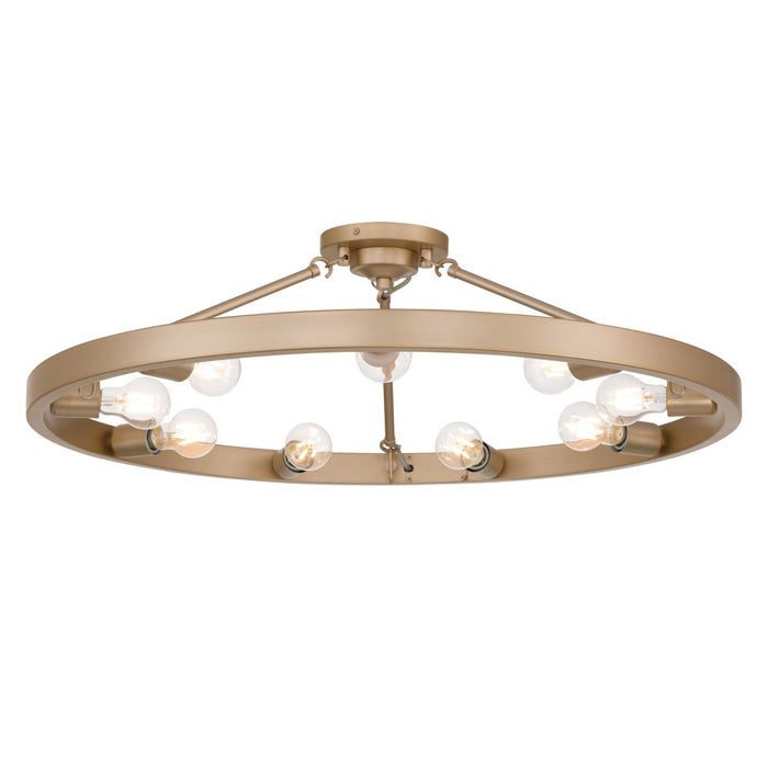 Golden - 1019-9SF FRG - Nine Light Semi-Flush Mount - Castile - French Gold
