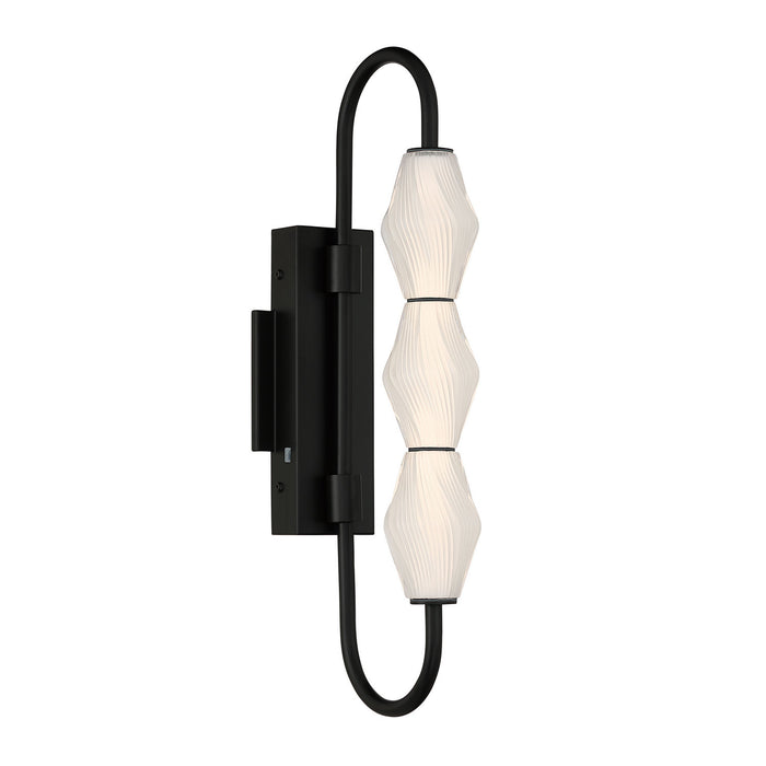 Golden - 1517-OWL3 BLK-FST - LED Outdoor Wall Mount - Geode - Matte Black