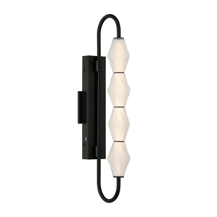 Golden - 1517-OWL4 BLK-FST - LED Outdoor Wall Mount - Geode - Matte Black