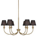 Golden - 1622-6 BCB-EHB - Six Light Chandelier - Brushed Champagne Brass