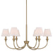 Golden - 1622-6 BCB-EHW - Six Light Chandelier - Brushed Champagne Brass