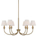 Golden - 1622-6 BCB-EPW - Six Light Chandelier - Brushed Champagne Brass