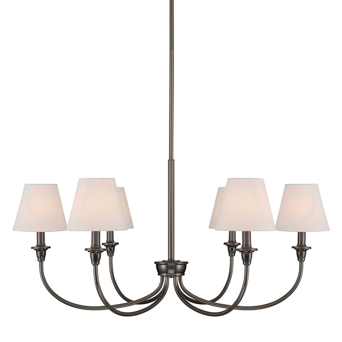 Golden - 1622-6 ORB-EHW - Six Light Chandelier - Oil Rubbed Bronze