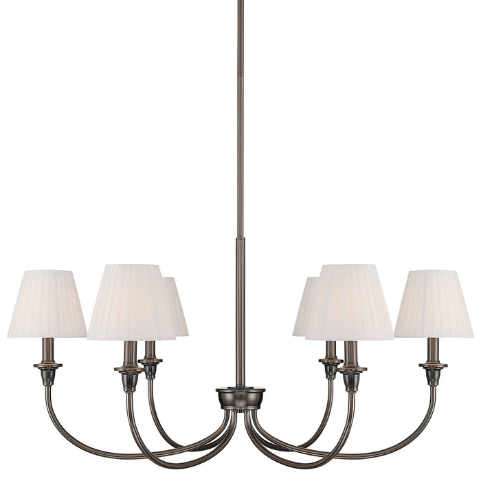 Golden - 1622-6 ORB-EPW - Six Light Chandelier - Oil Rubbed Bronze