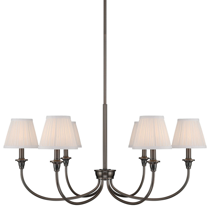 Golden - 1622-6 ORB-HGW - Six Light Chandelier - Oil Rubbed Bronze