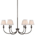 Golden - 1622-6 ORB-HGW - Six Light Chandelier - Oil Rubbed Bronze