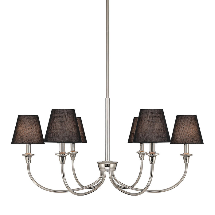 Golden - 1622-6 PN-EHB - Six Light Chandelier - Polished Nickel