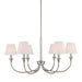 Golden - 1622-6 PN-EHW - Six Light Chandelier - Polished Nickel
