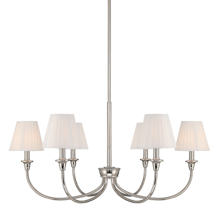 Golden - 1622-6 PN-EPW - Six Light Chandelier - Polished Nickel