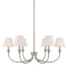 Golden - 1622-6 PN-EPW - Six Light Chandelier - Polished Nickel