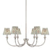 Golden - 1622-6 PN-HGA - Six Light Chandelier - Polished Nickel