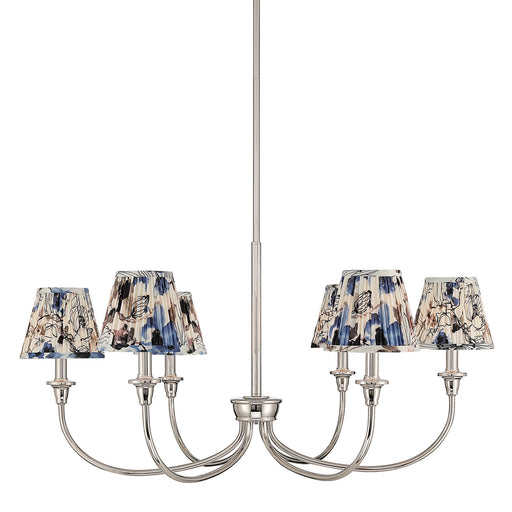 Six Light Chandelier Polished Nickel