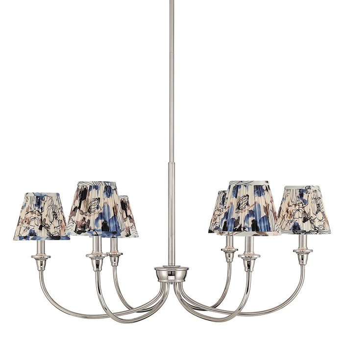 Golden - 1622-6 PN-HGB - Six Light Chandelier - Polished Nickel