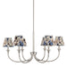 Golden - 1622-6 PN-HGB - Six Light Chandelier - Polished Nickel