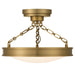 Golden - 1700-17SF BCB-EG - LED Semi-Flush Mount - Cameron - Brushed Champagne Brass