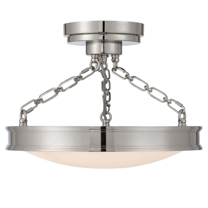 Golden - 1700-17SF PN-EG - LED Semi-Flush Mount - Cameron - Polished Nickel