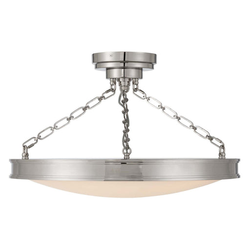 Cameron LED Semi-Flush Mount Polished Nickel