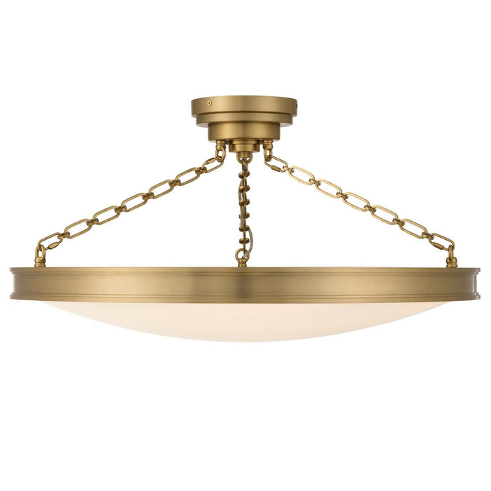 Golden - 1700-30SF BCB-EG - LED Semi-Flush Mount - Cameron - Brushed Champagne Brass
