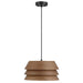 Golden - 3990-13 DWA - One Light Pendant - Aalto - Dark Walnut
