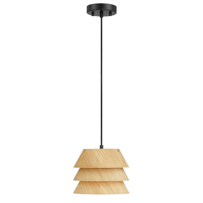 Golden - 3990-9 LWA - One Light Pendant - Aalto - Light Walnut