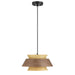 Golden - 3990-913 DWA-LWA - One Light Pendant - Aalto - Dark Walnut-Light Walnut