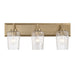 Golden - 5189-BA3 BCB-FLT - Three Light Vanity - Brilia - Brushed Champagne Brass