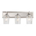 Golden - 5189-BA3 PN-FLT - Three Light Vanity - Brilia - Polished Nickel