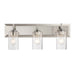 Golden - 5189-BA3 PN-HWG - Three Light Vanity - Brilia - Polished Nickel