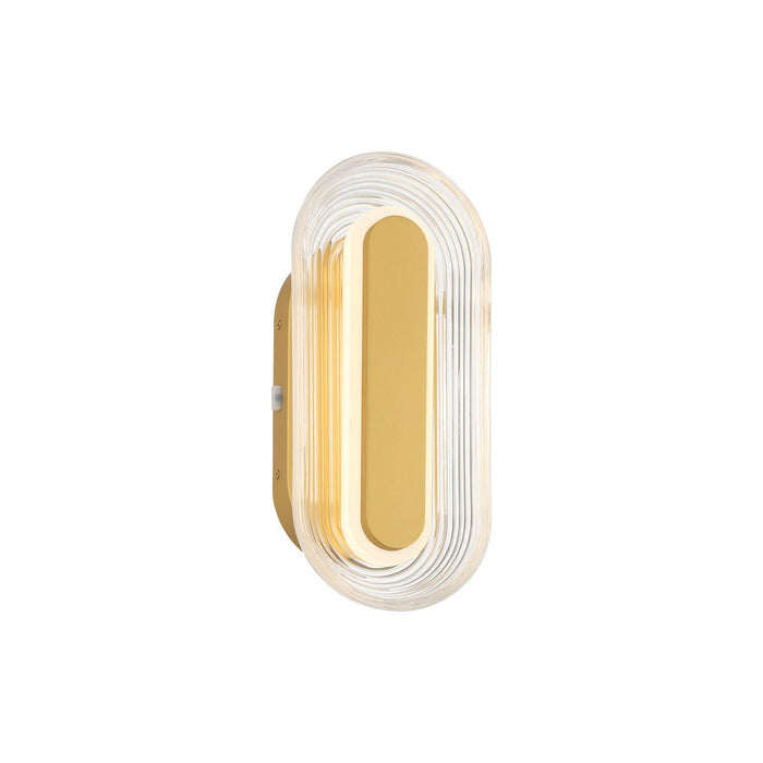 Golden - 5910-OWL13 SBG - LED Outdoor Wall Mount - Plexus - Satin Brushed Gold